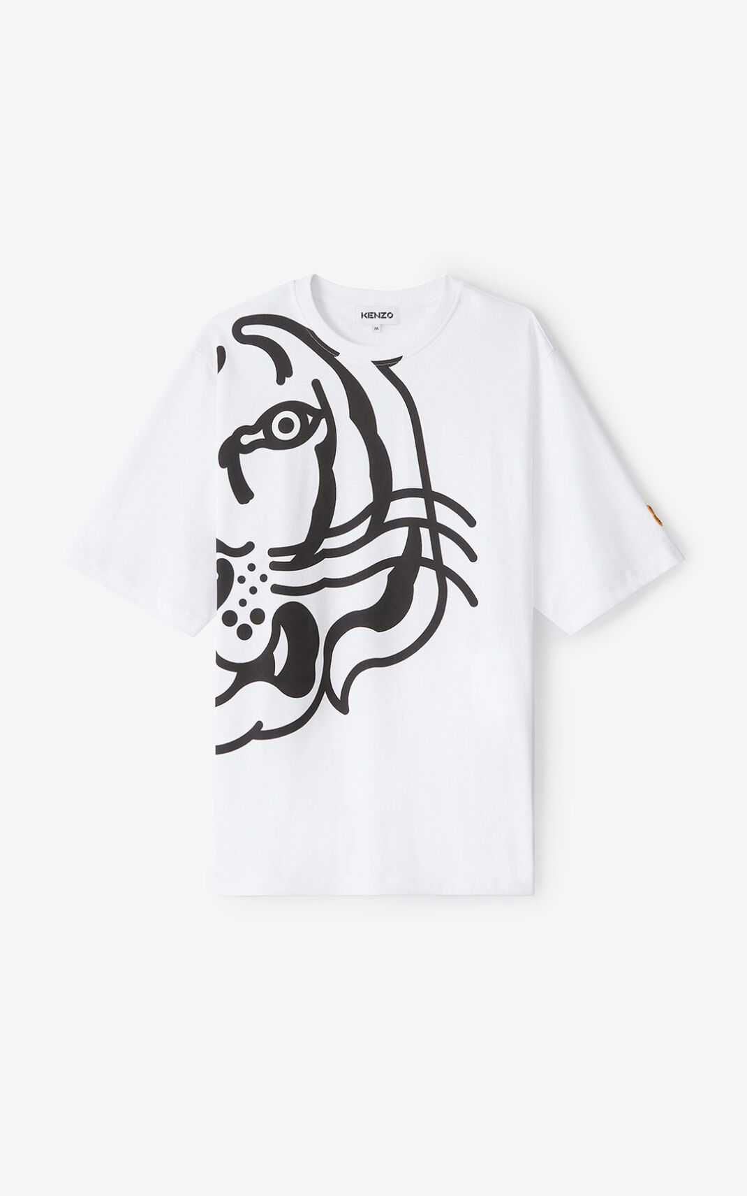 Kenzo K Tiger oversized T Shirt White For Mens 5389UWAHO